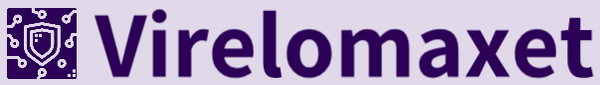 Virelomaxet logo with a purple background